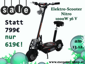 elektro scooter nitro 1000W 36V in aktion