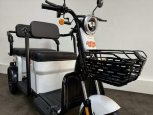 Elektro-Dreirad Tandem GULL weiß LED