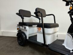 Elektro-Dreirad Tandem GULL weiß für zwei