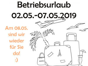 E Scooter Shop Betriebsurlaub 02.05.-07.05