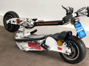 e scooter cruiser 600 weiss zusammengeklappt