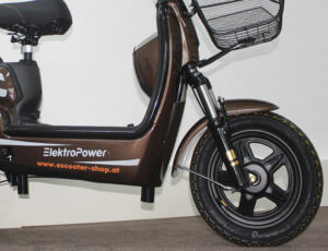 e scooter sunra braun vorderrad